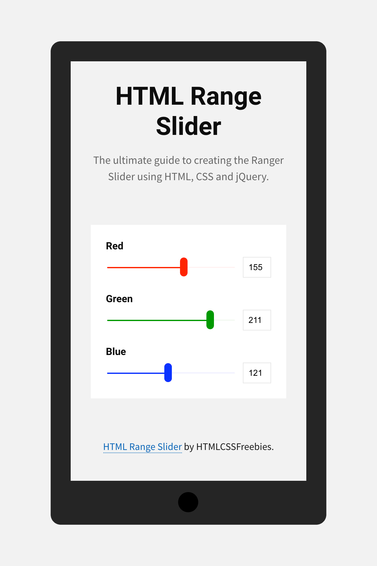 HTML Range Slider Responsive