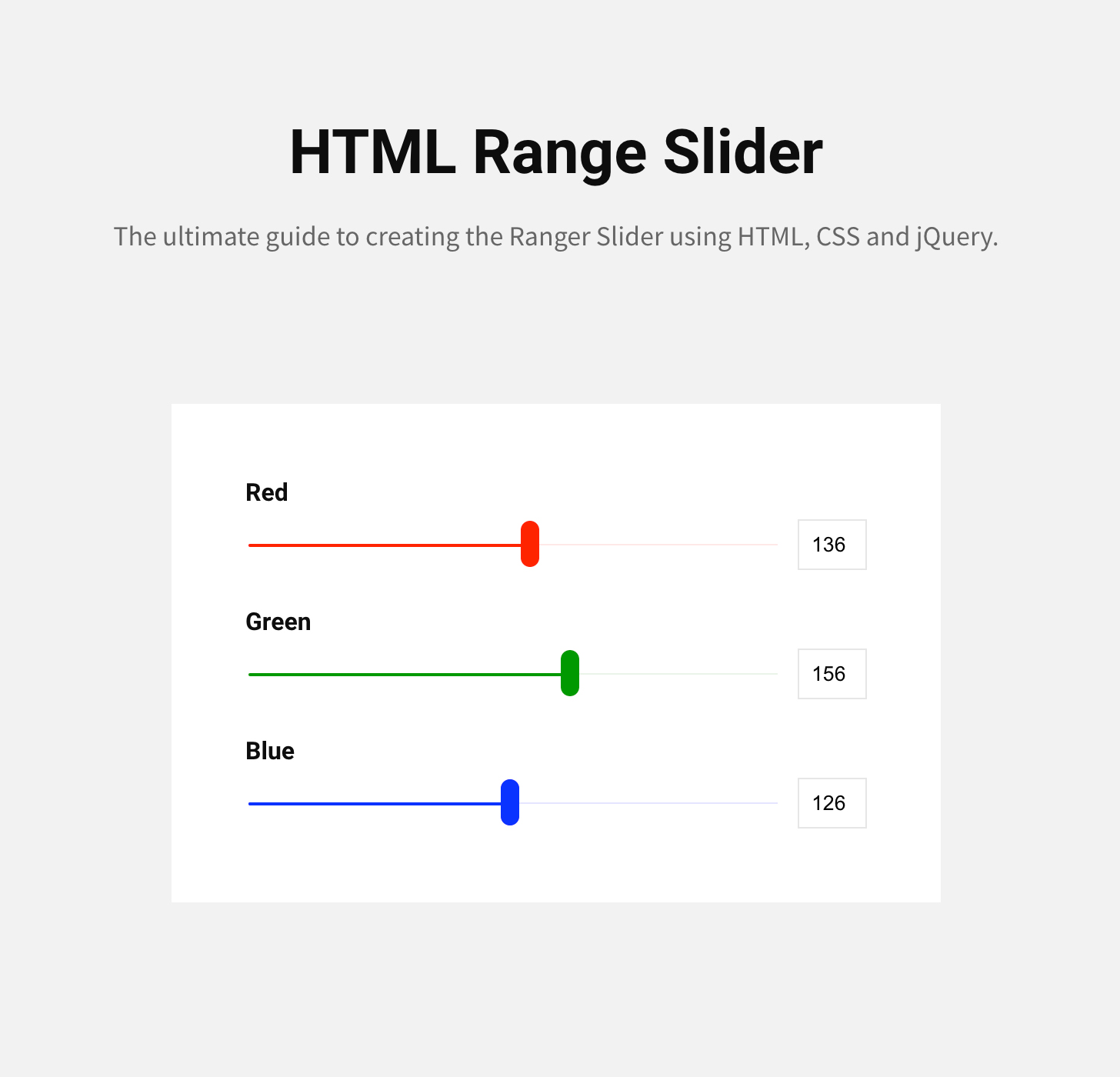 HTML Range Slider with Labels and Input Value   HTMLCSSFreebies